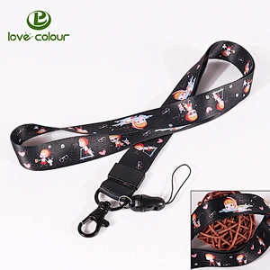 Custom polyester sublimation lanyards with mobile strap