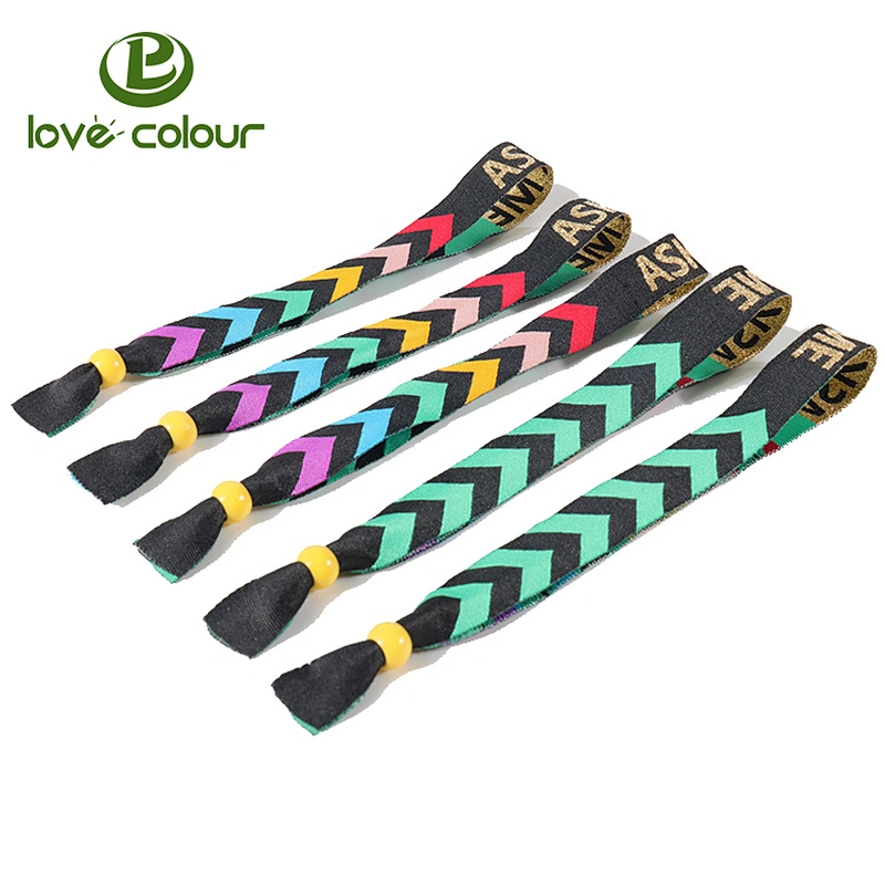 Factory directly sale eco friendly festival fabric woven wristband