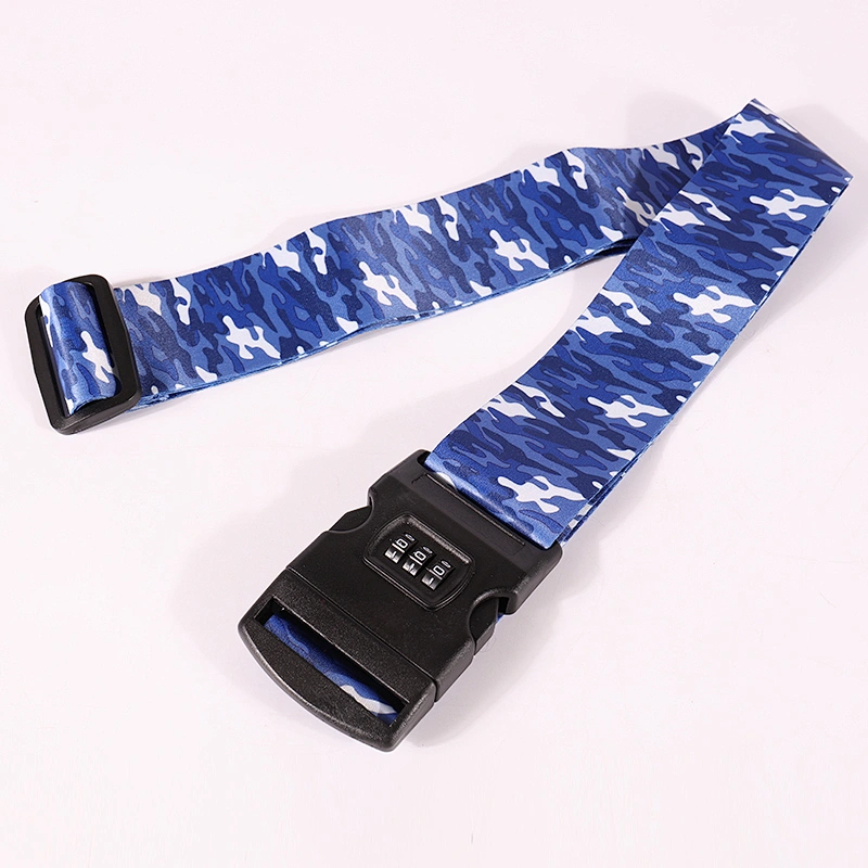 Multi Color Polyester Adjustable Lockable Luggage Strap Belt