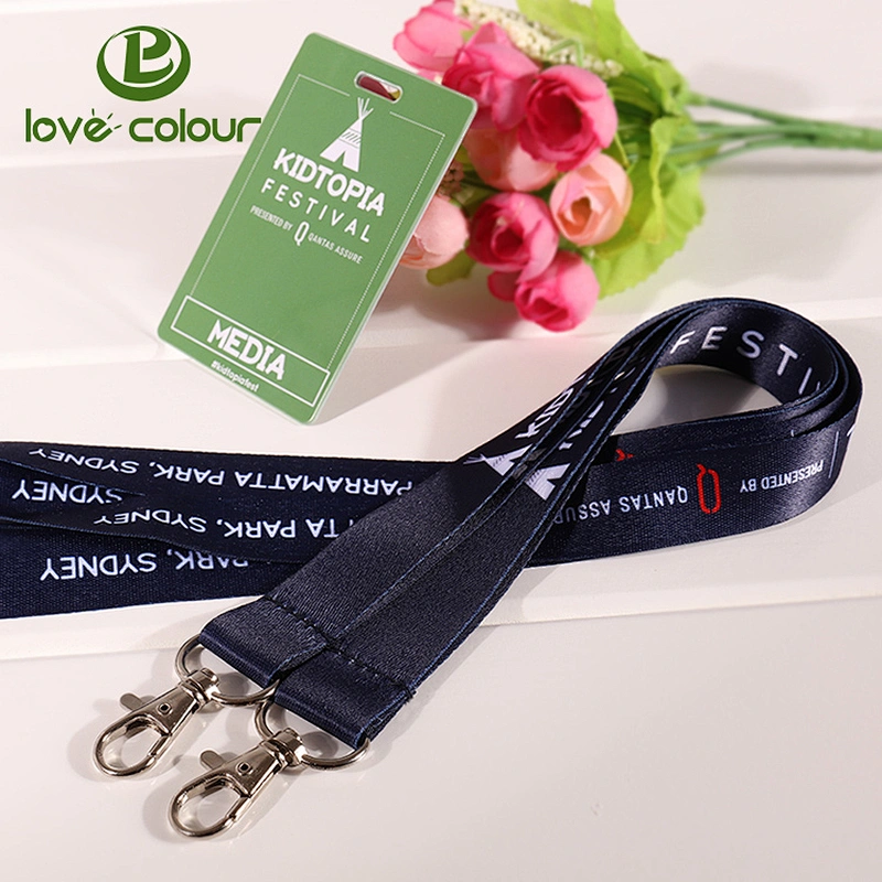 Custom full color printing ID card holder neck strap lanyard