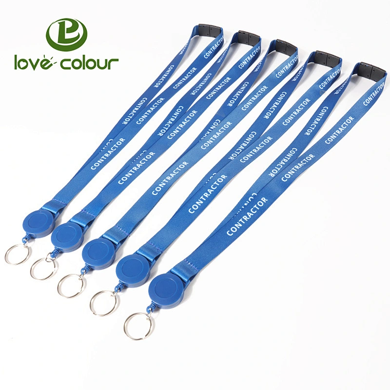 Polyester printing logo custom lanyards and id badge holder
