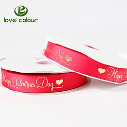 New design polyester grosgrain webbing tape custom printed ribbon