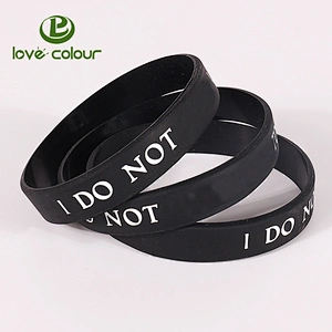 Custom Fashion Adult Plain Reusable Rubber Silicone Wristbands Bands For Events