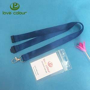 Lovecolour Custom Polyester White Silkscreen Lanyard with Waterproof Card Holder