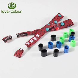 Hot style factory custom fabric ribbon cloth wrist band for event