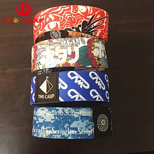 Polyester printing double sided ribbon elastic bracelets