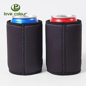 Custom Black Neoprene Insulated Beer Can Sleeve Covers 500ml Beer Can Cooler