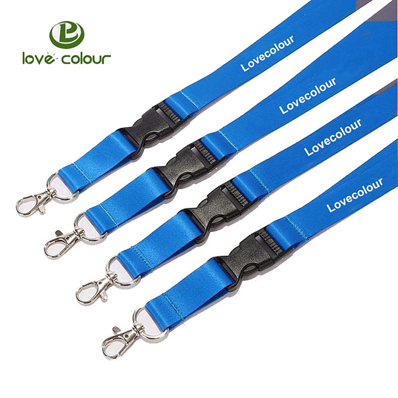 Custom Blue Staff Lanyard For ID Holder