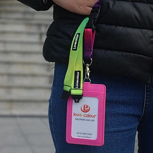 Polyester custom girly lanyards for festival christmas event