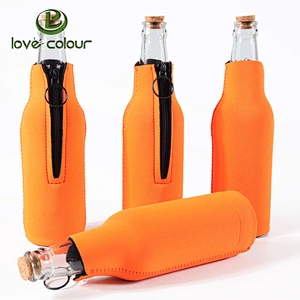 Custom neoprene bottle cooler sleeve for party