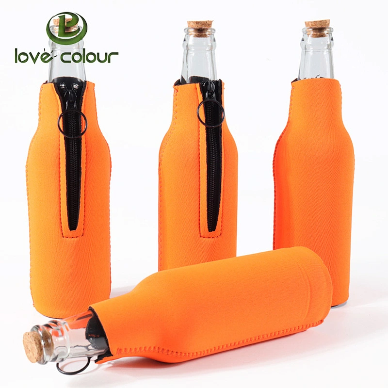 Custom neoprene bottle cooler sleeve for party