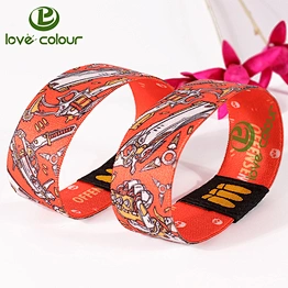 Custom Sublimation Printed Colorful Activity Party Elastic Wristband