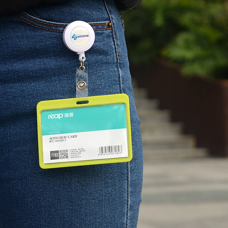 Custom ID card work card badge holder retractable