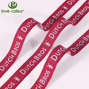 Hot wholesale polyester webbing with custom logo/jacquard webbing