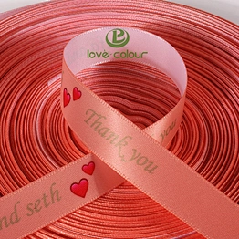 High grade party decoration 25mm custom printed satin ribbon