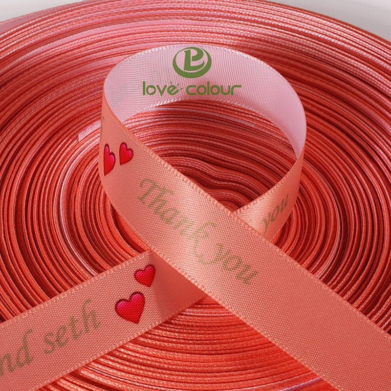 High grade party decoration 25mm custom printed satin ribbon