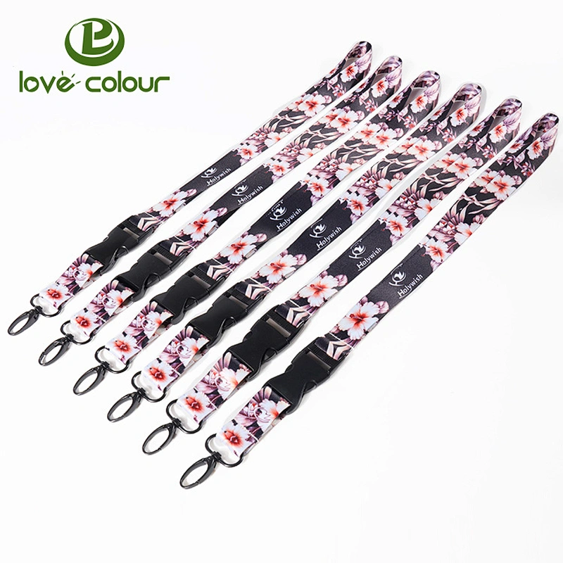 Cheap wholesale custom logo printing polyester sublimation strap festival lanyard