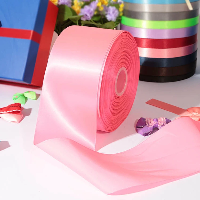 Customized polyester solid color satin ribbons for packing