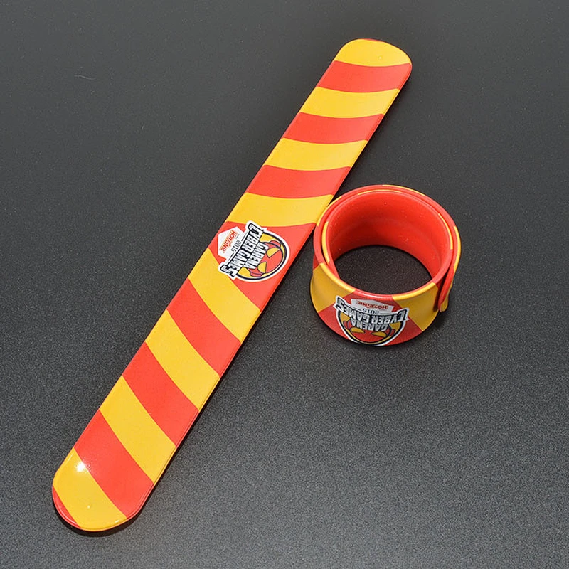 Customized logo silicon snap slap bracelet /silicone slap wristband