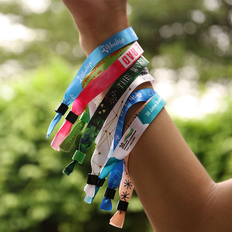 Festival Event Custom One Time Used Printed Fabric Wristband