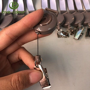Custom 25MM Retractable epoxy logo badge holder for lanyard