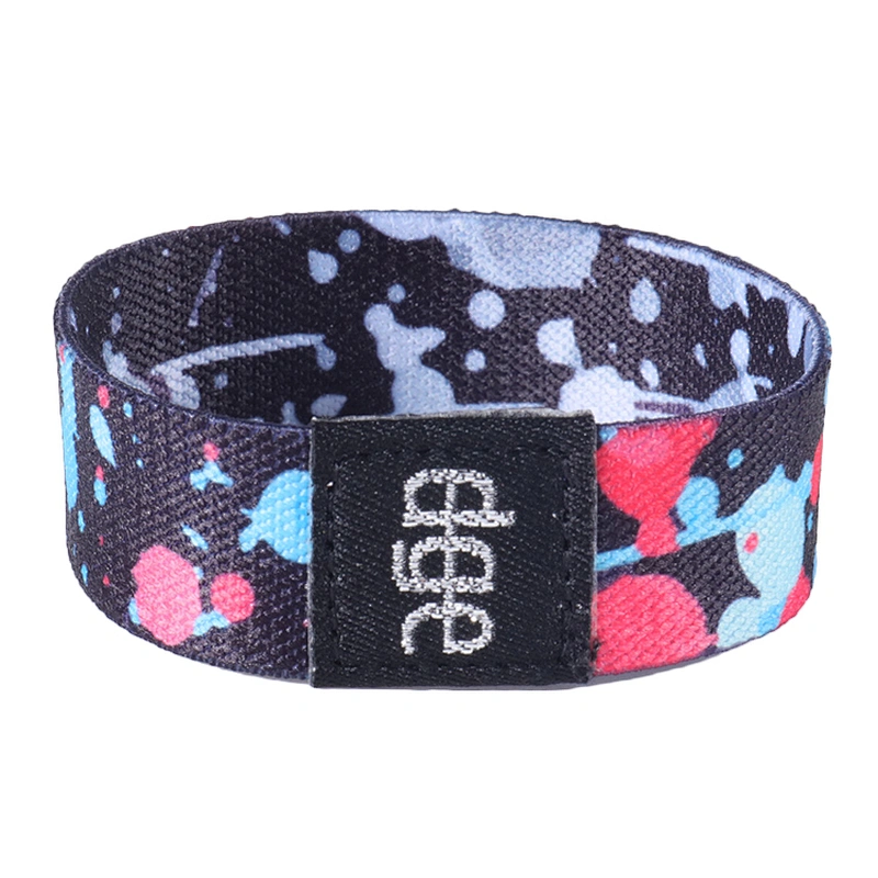 Custom Printed Sublimation Your Own Logo Colorful Elastic Wristband Bracelet for Promotion