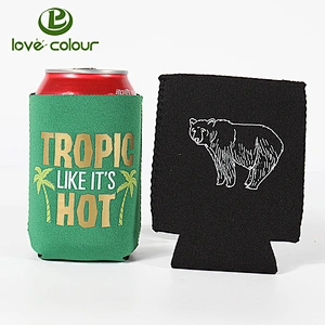 Custom Logo Full Printing Soft Drink Coolies Collapsible Neoprene Tube Can Cooler Sleevs