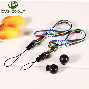 Cheap custom short lanyard polyester phone strap