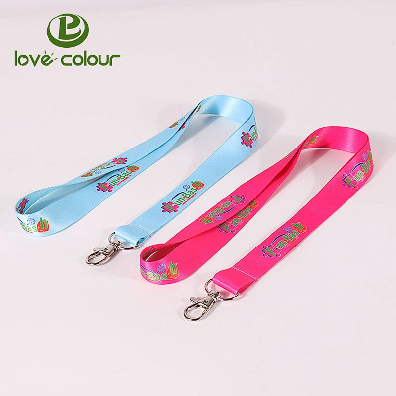 Design new product sublimation polyester lanyards with custom cute logo