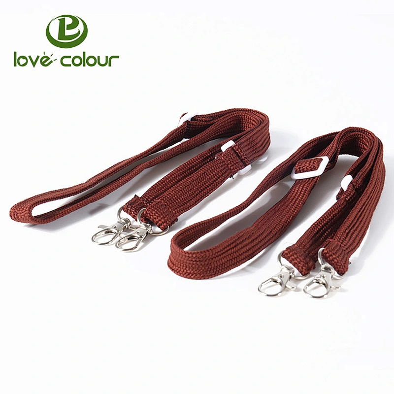 Custom polyester tube blank lanyard strap with two hooks