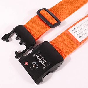 Custom Travel Luggage Suitcase Strap Backpack Belt with Lock