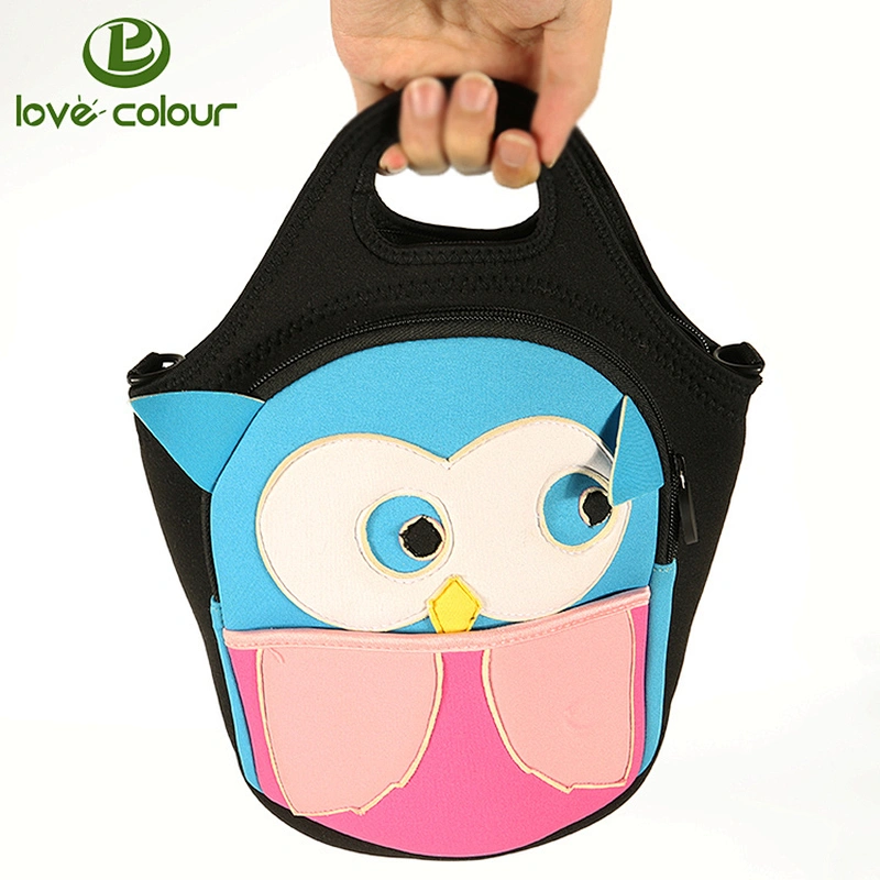 Custom Made Full Color Insulated Cooler bags Neoprene Lunch Bag for Kids