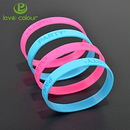 Custom Colored Unisex Soft Silicone Wristband Sport Bracelets with High Quality