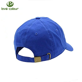 Customized logo cotton material blue blank baseball hat for travel