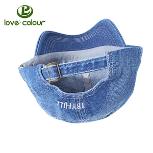 Guangzhou Factory Oem custom wholesale plain washed jeans canvas baseball caps for sport event