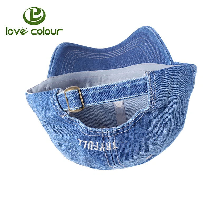 Guangzhou Factory Oem custom wholesale plain washed jeans canvas baseball caps for sport event