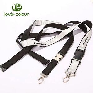 Custom Polyester Woven Satin Lanyard With Double Layer