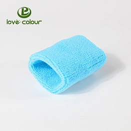 Custom Your Logo Pure Color Cotton Men Sweat Wristband for Sale