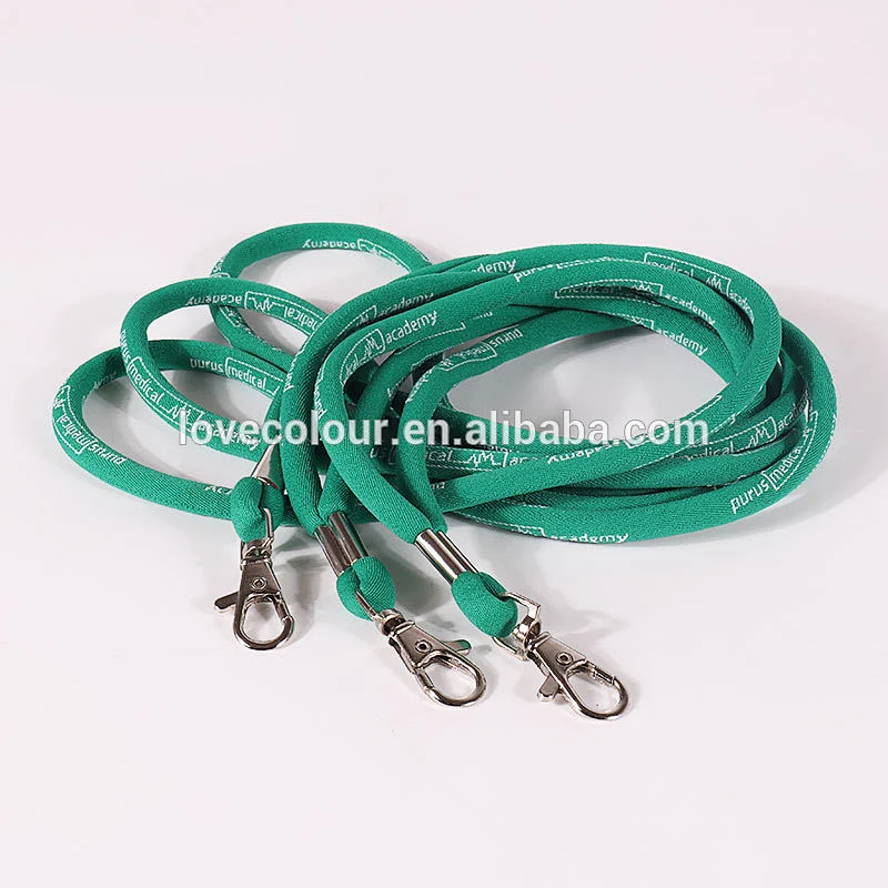 Novelty fashion pvc name badge ID card Round lanyard