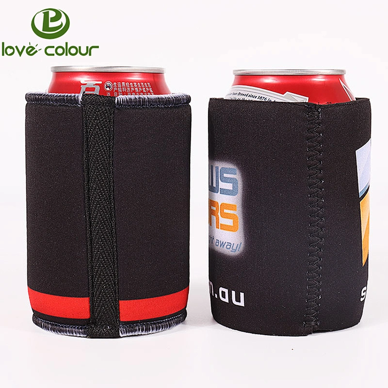 Factory custom promotional neoprene printing can cooler for festival