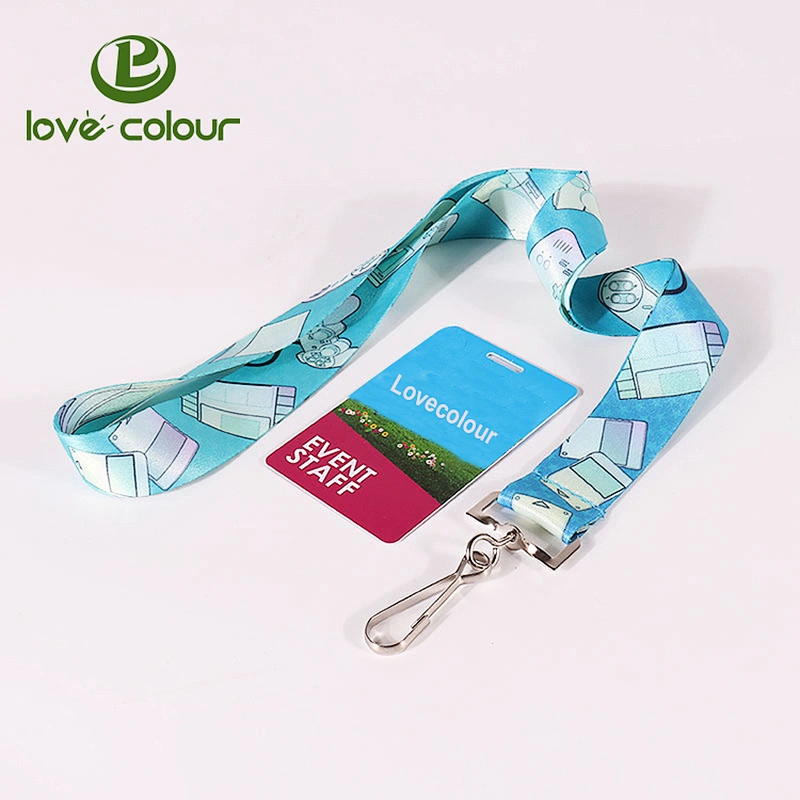 Cheap custom solid color neck id lanyard with fancy holder