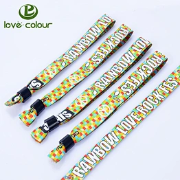 Promotional item personalized custom polyester baseball wristbands for fans
