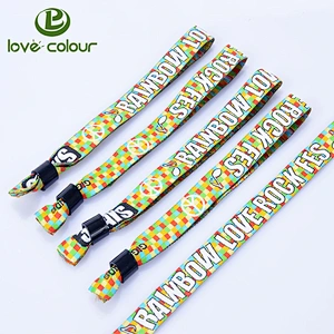 Promotional item personalized custom polyester baseball wristbands for fans