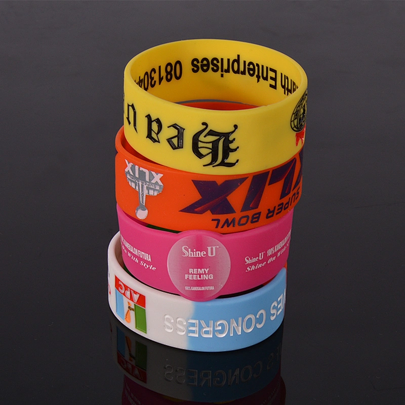Silicone wristband with printing campaign slogans for event