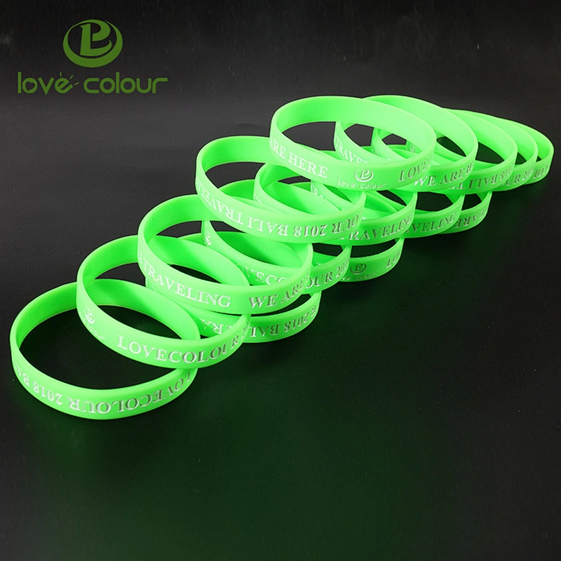 Custom 12 Colours Silicone Rubber Bracelet Wrist Band/Kids Rubber Wristband