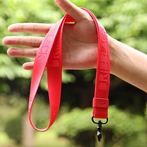 Nylon custom neck lanyard strap with detachable buckle clasp bulldog clasp