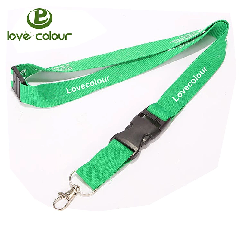 Custom Black SilkScreen Printing Lanyard Strap (with id card,cell phone holder,pen holder)
