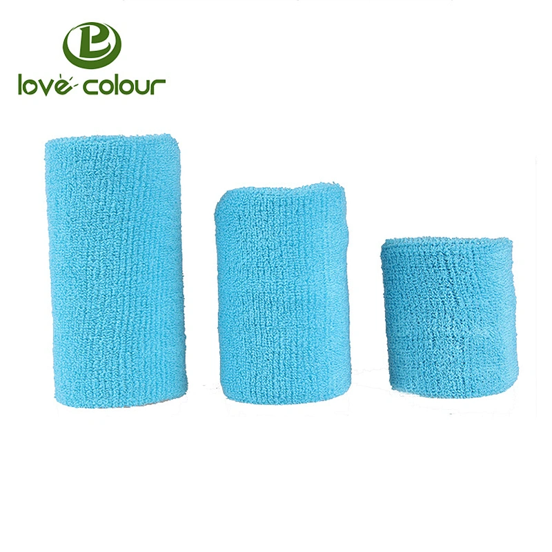 Eco friendly pure color sweatbands tennis wristbands