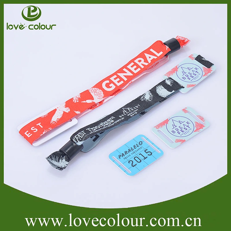 High quality polyester custom popular active rfid woven wristband