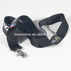 Custom polyester silk screen 3D printing lanyard keychains